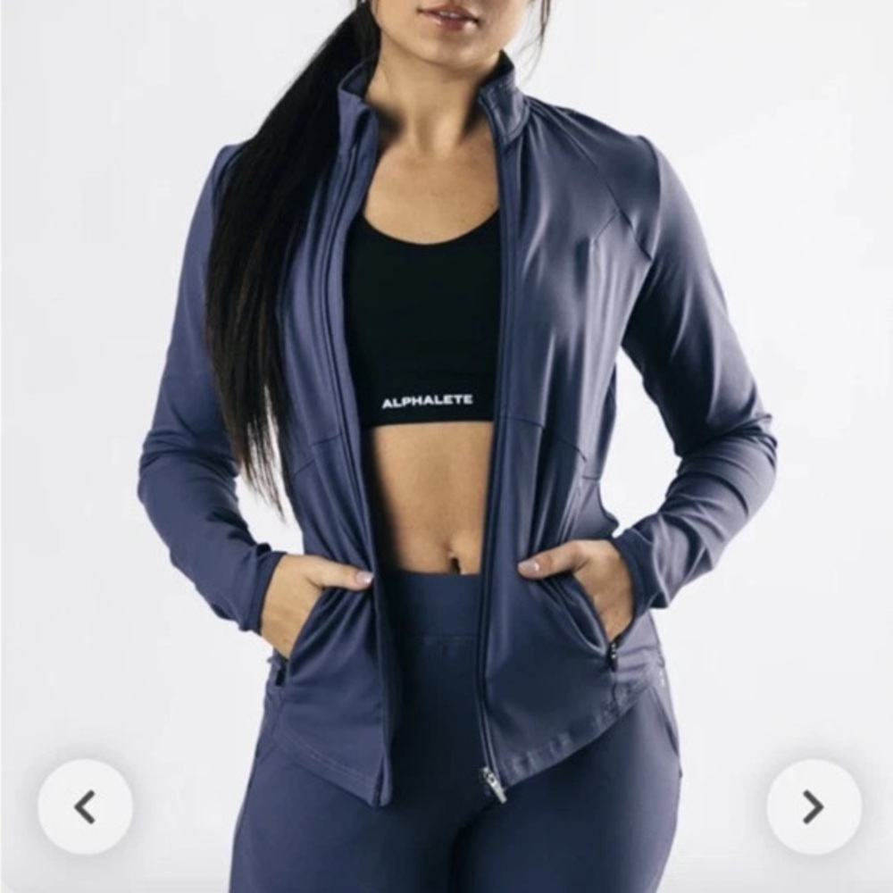 Alphalete Pro-Elite Zip Jacket Size XS Mystic